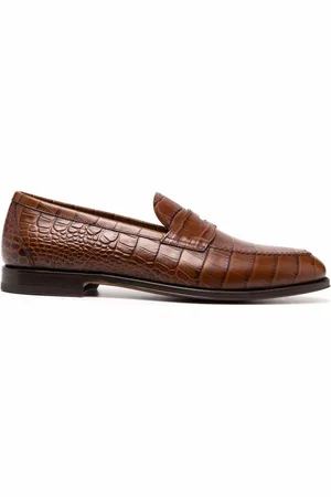 Scarosso Crocodile effect loafers