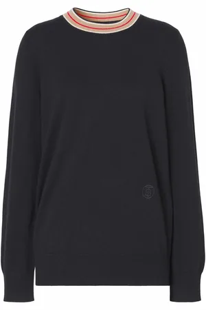 Burberry Stripe-neckline cashmere jumper