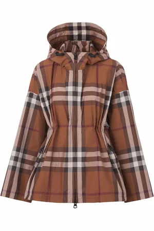 Burberry Checked hooded jacket