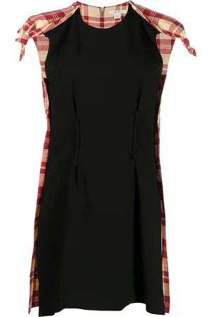 Céline Checked panelled mini-dress