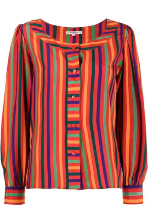 Saint Laurent 1991 Rive Gauche striped silk blouse