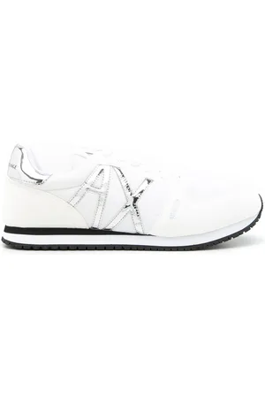 Armani Exchange Metallic-logo low-top sneakers