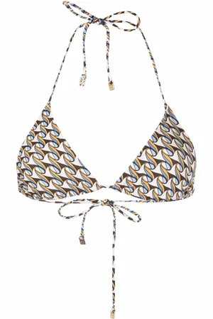 Tory Burch Wave-print bikini top
