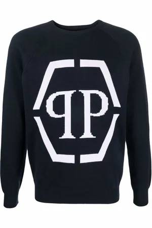 Philipp Plein Intarsia-logo crewneck sweater