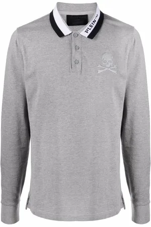 Philipp Plein Logo skull print polo shirt