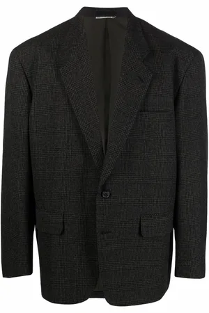 Comme des Garçons 1980s plaid check single-breasted blazer