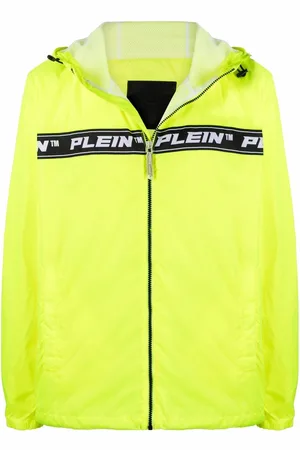 Philipp Plein Logo-tape hooded lightweight jacket