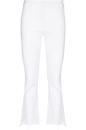 Mother The Insider Crop Step Fray jeans