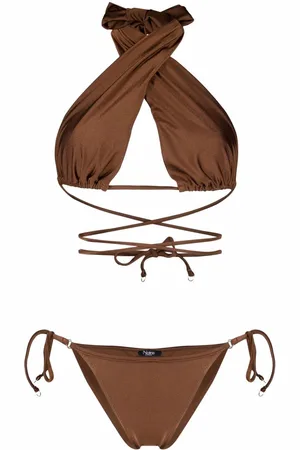Noire Swimwear Cross front bikini set