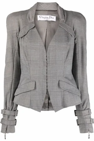 Dior 1990s plaid check jacket