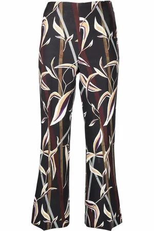 Dior 2000s leaf print cropped trousers