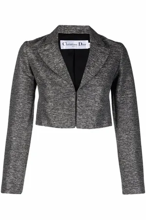 Dior 2000s mélange-effect cropped jacket