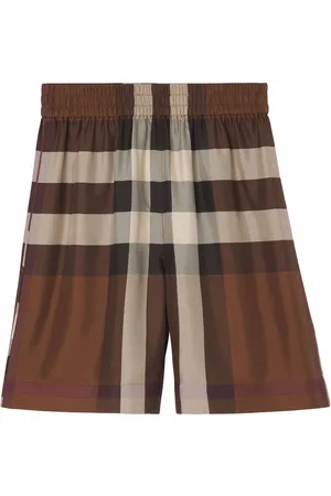 Burberry High-waisted checked shorts