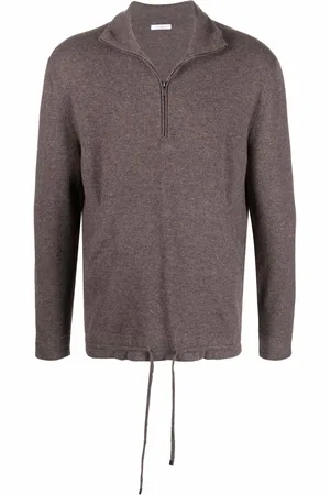 Malo Zip placket cashmere pullover