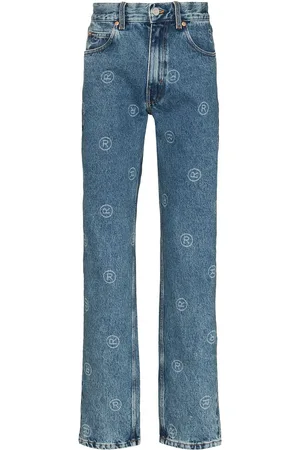 MARTINE ROSE Logo-print straight-leg jeans