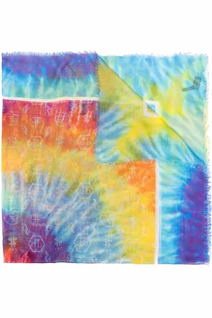 Philipp Plein Tie-dye monogram scarf