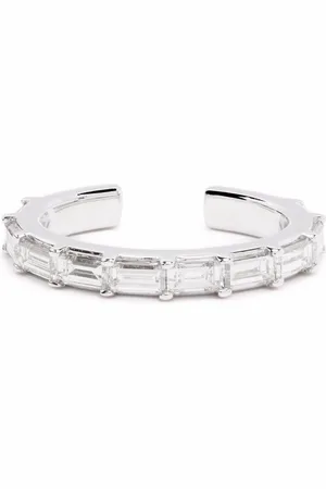 We by White Bird 18kt white gold Baguette diamond ear cuff