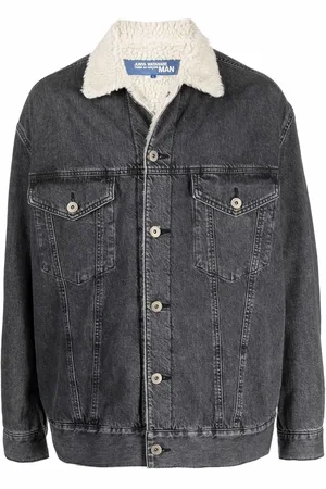 JUNYA WATANABE Faux-shearling collar denim jacket