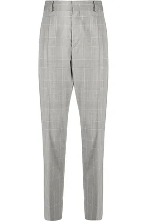 Isabel Marant Check-print cotton tailored trousers