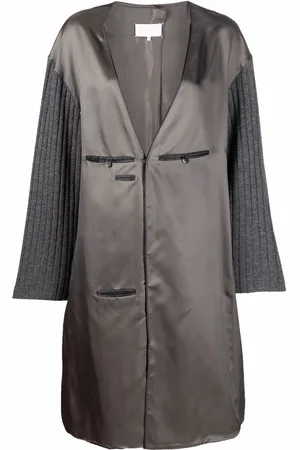 Maison Margiela Contrasting-sleeves V-neck dress