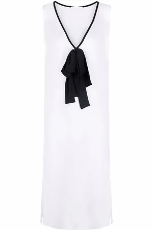 Fabiana Filippi Bow-detail V-neck long top