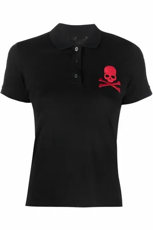 Philipp Plein Skull-patch polo shirt