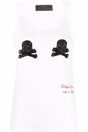 Philipp Plein Skull-appliqué tank top
