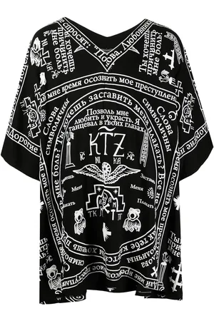 KTZ Church print kaftan shirt