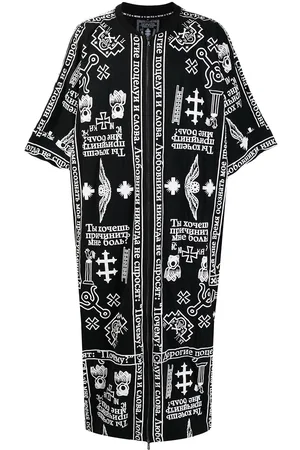 KTZ Church print zipped kaftan