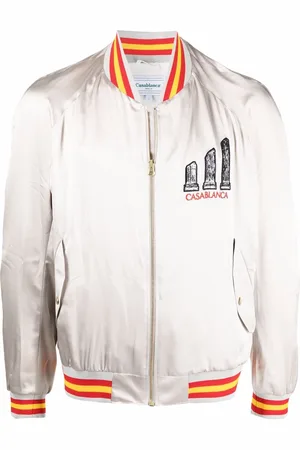 Casablanca Embroidered zip-up bomber jacket