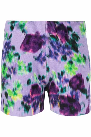 Kenzo Knitted floral-print shorts
