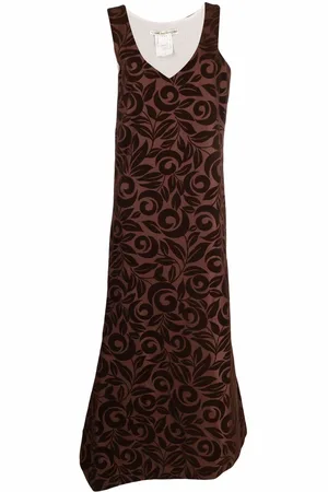 Comme des Garçons 1996 foliage-print velvet dress