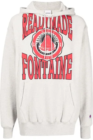 READYMADE Logo-print long-sleeve hoodie