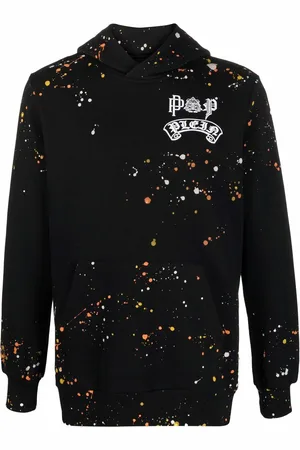 Philipp Plein Paint splatter-print pullover hoodie