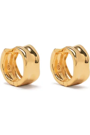 Dower and Hall Wide waterfall huggie hoops