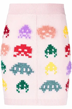 Stella McCartney Alien intarsia-knit mini skirt