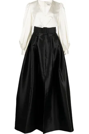 Sachin & Babi Zoe colour-block satin gown