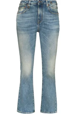R13 Mid-rise flared jeans