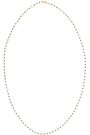 GIGI CLOZEAU 18kt yellow Classic Gigi black beaded necklace