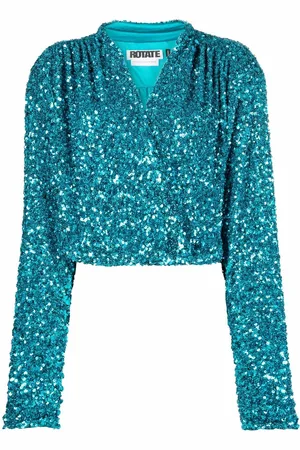 ROTATE Aurelia sequin-embellished blouse