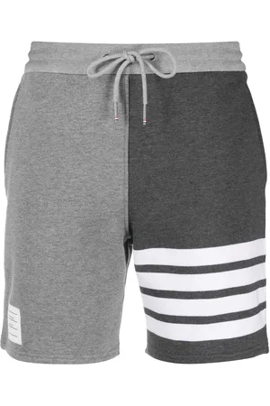 Thom Browne Panelled 4-Bar cotton shorts