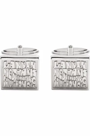 Lanvin Engraved-logo cufflinks
