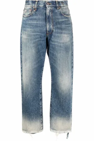 R13 Kelly cropped distressed-hem jeans