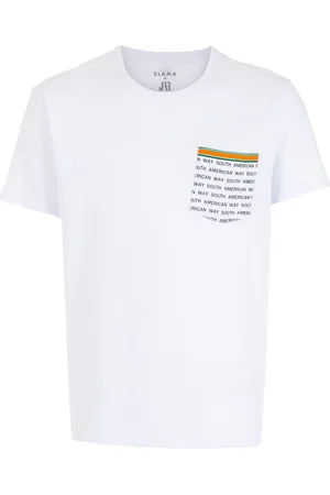 AMIR SLAMA Slogan-print pocket T-shirt