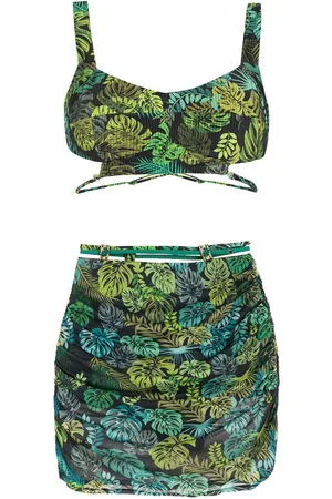 AMIR SLAMA Tropical print beach co-ord