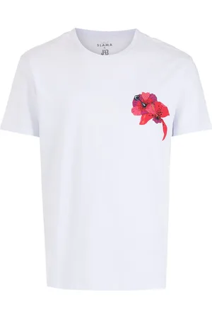 AMIR SLAMA Floral-print crewneck T-shirt