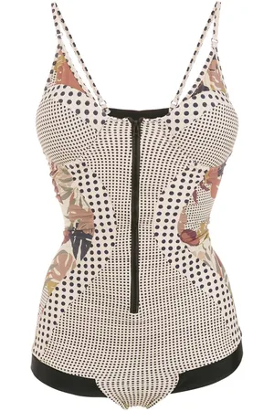 AMIR SLAMA Geometric panelled swimsuit