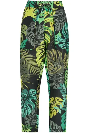 AMIR SLAMA Tropical print straight trousers