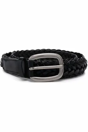 Golden Goose Interwoven leather buckle belt