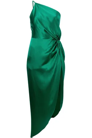 Michelle Mason Knot-detail one-shoulder dress